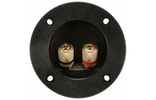 Round Speaker Terminal Cup 2-15/16" Gold Banana Binding Post