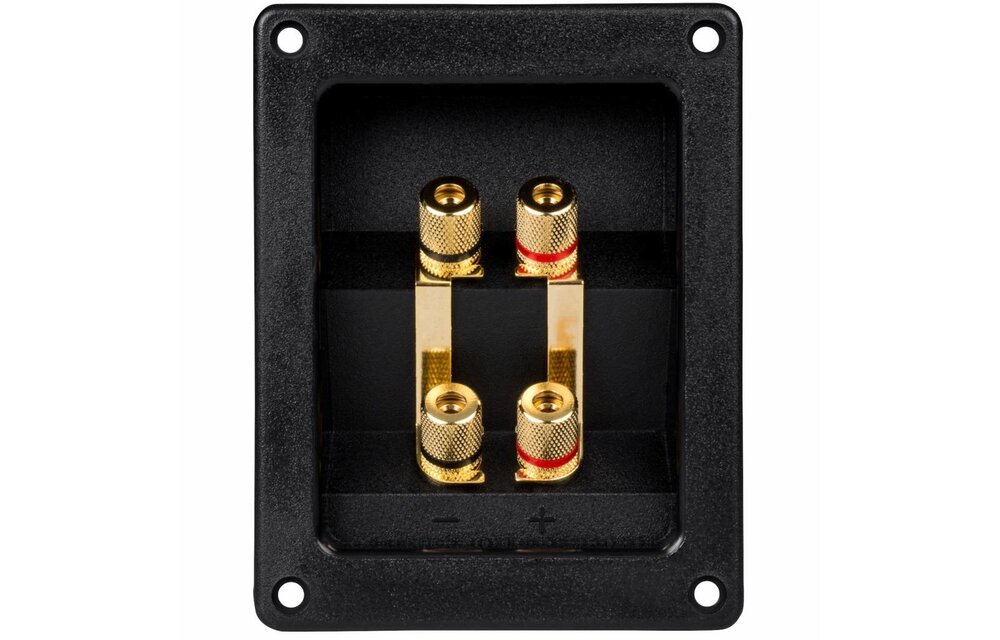 Bi-Amp Speaker Terminal Cup Gold Banana Binding Post