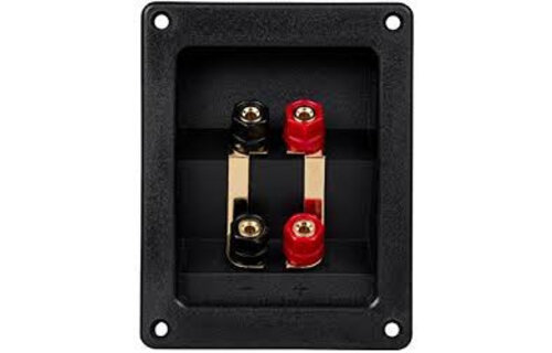 Gold Plated Bi-Amp Speaker Wire Terminal Cup Banana Binding Post