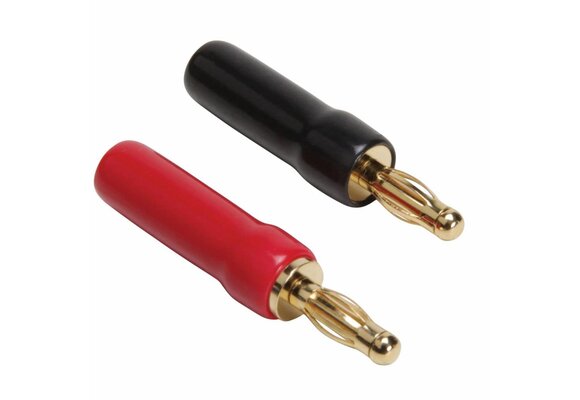Gold Plated Screw Type Banana Plugs 18-12 AWG 1 Pair