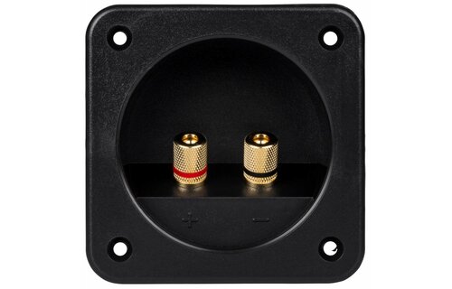 Square Speaker Terminal Cup 4" Gold Banana Binding Post