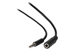 3.5mm Male to Female Slim-Plug Shielded Extension Cable 1.8 meter