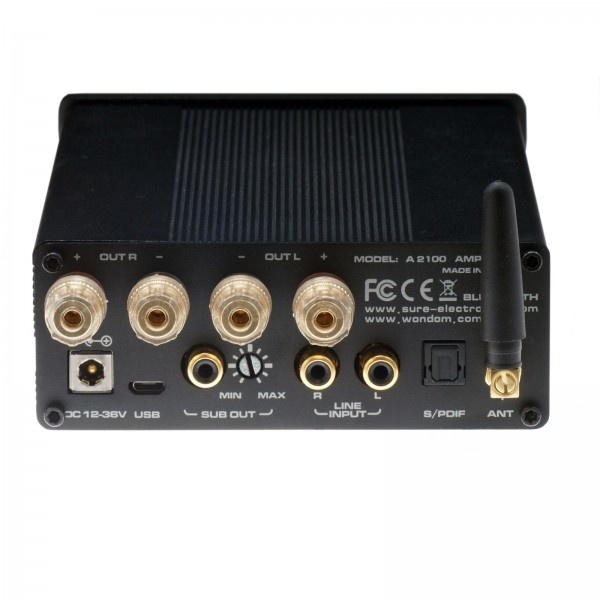 AA-AS32971 2 x 100 Watt 6 Ohm Class D Audio Amplifier Explorer w Bluetooth, Remote Control