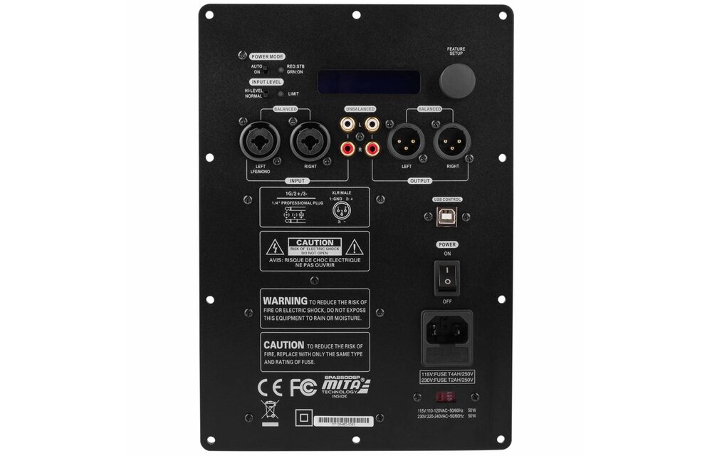 SPA250DSP 250W Subwoofer Plate Amplifier with DSP