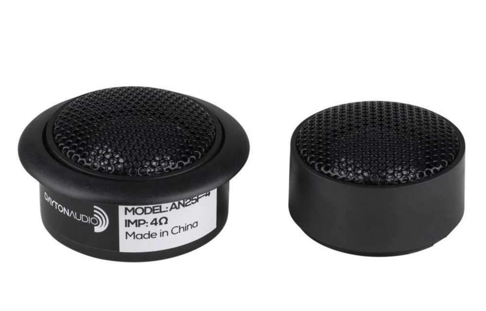 AN25F-4 1" Soft Dome Neodymium Car Audio Tweeter Pair 4 Ohm