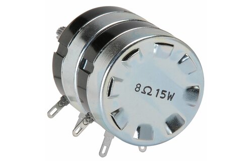 Speaker L-Pad Attenuator 15W Stereo 1" Shaft 8 Ohm