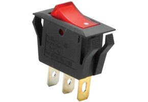 SPST Rocker Switch with Neon Lamp