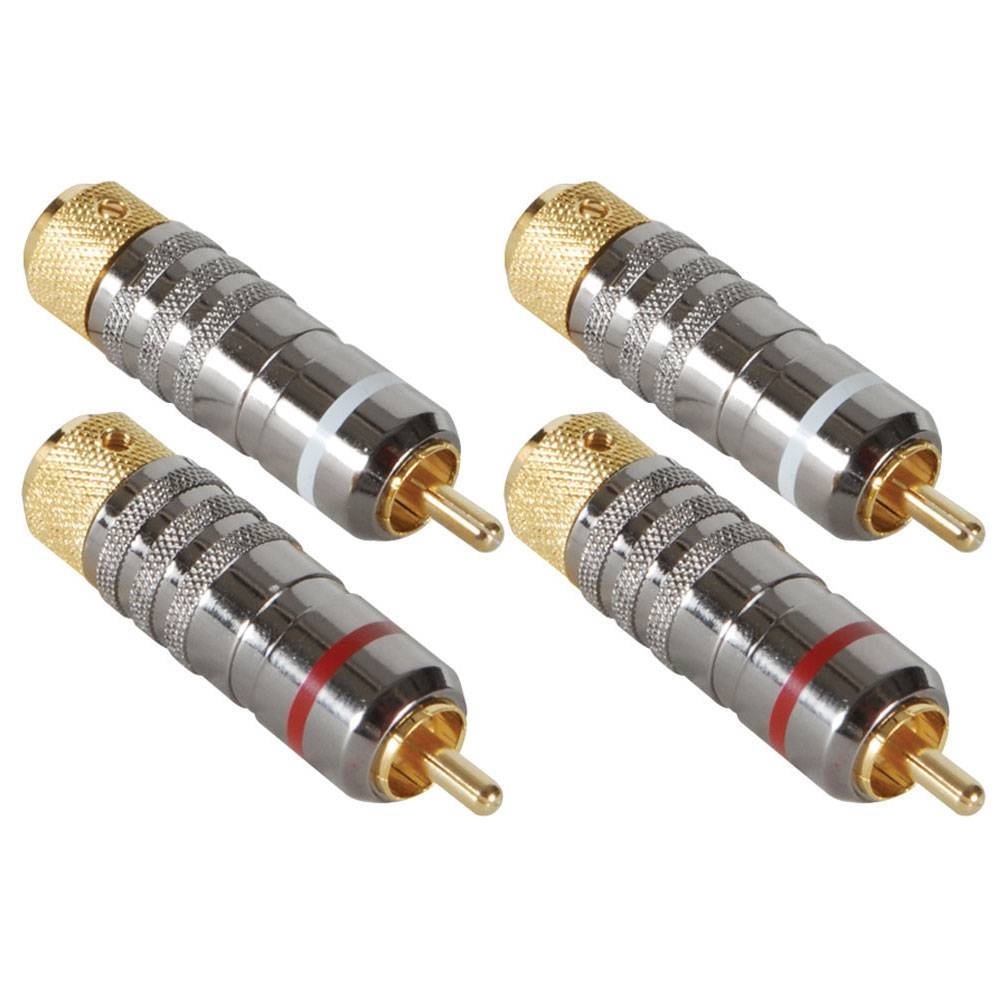 Audiophile Locking RCA Connector 2 Pair