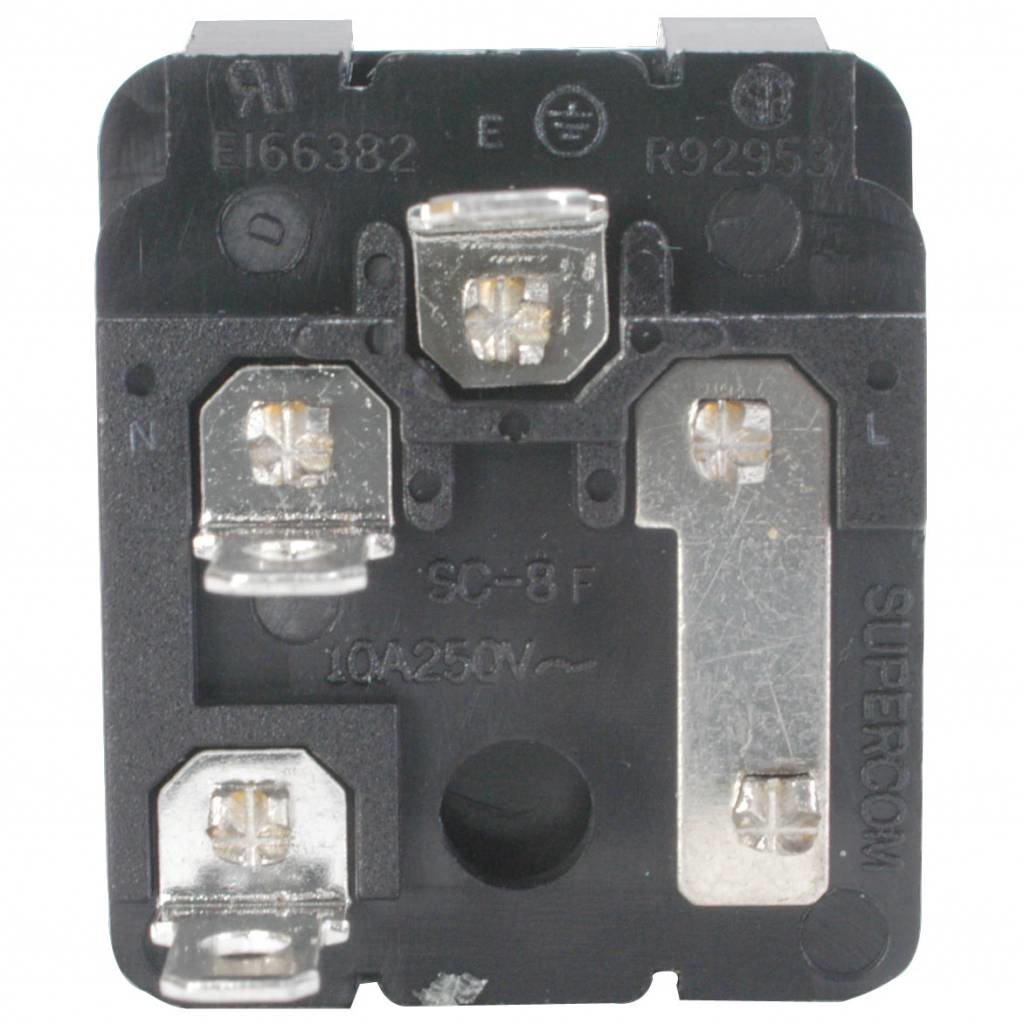 IEC AC Power Jack Chassis Mount with 10A Fuse Holder