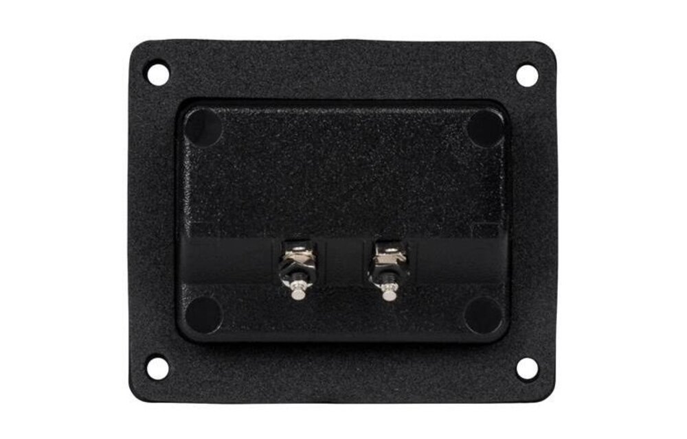 Speaker Terminal Cup 3-5/8" x 3-1/8" Satin Nickel Banana Binding Post