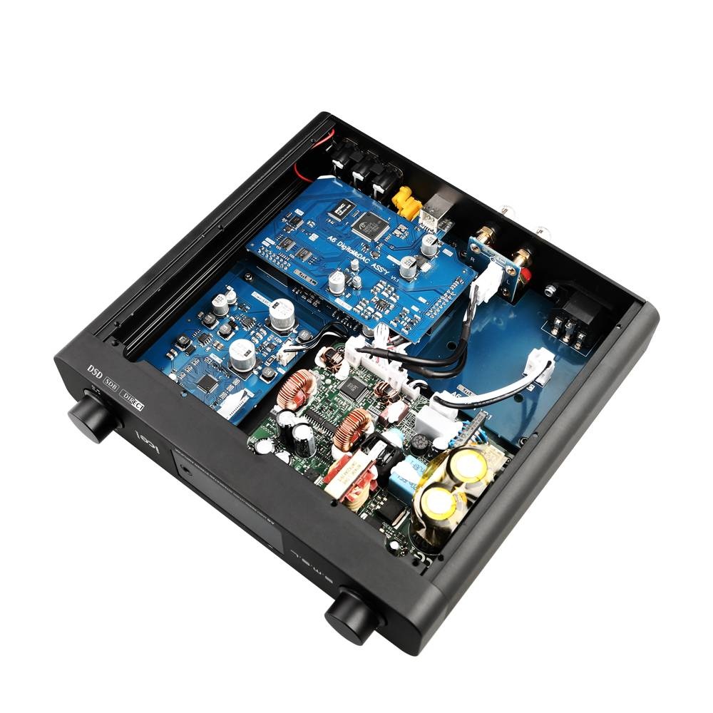 A6 High Resolution IcePower 2x40W class D amplifier with DAC and headphone amplifier