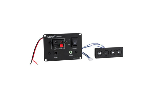 LP40PA 40W Mini Plate Amplifier Bluetooth Aux 3.5mm Input and Control Panel