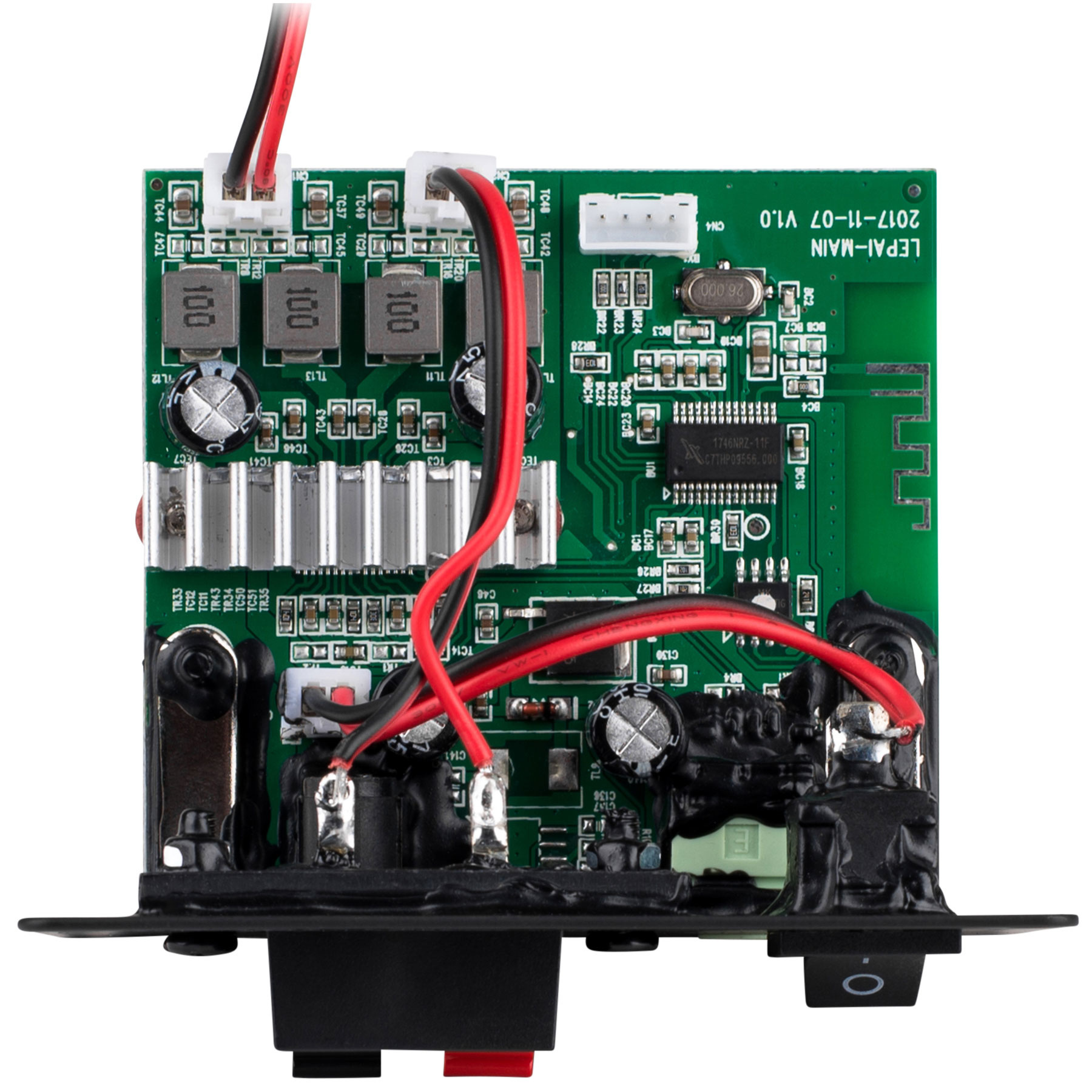 LP40PA 40W Mini Plate Amplifier Bluetooth Aux 3.5mm Input and Control Panel