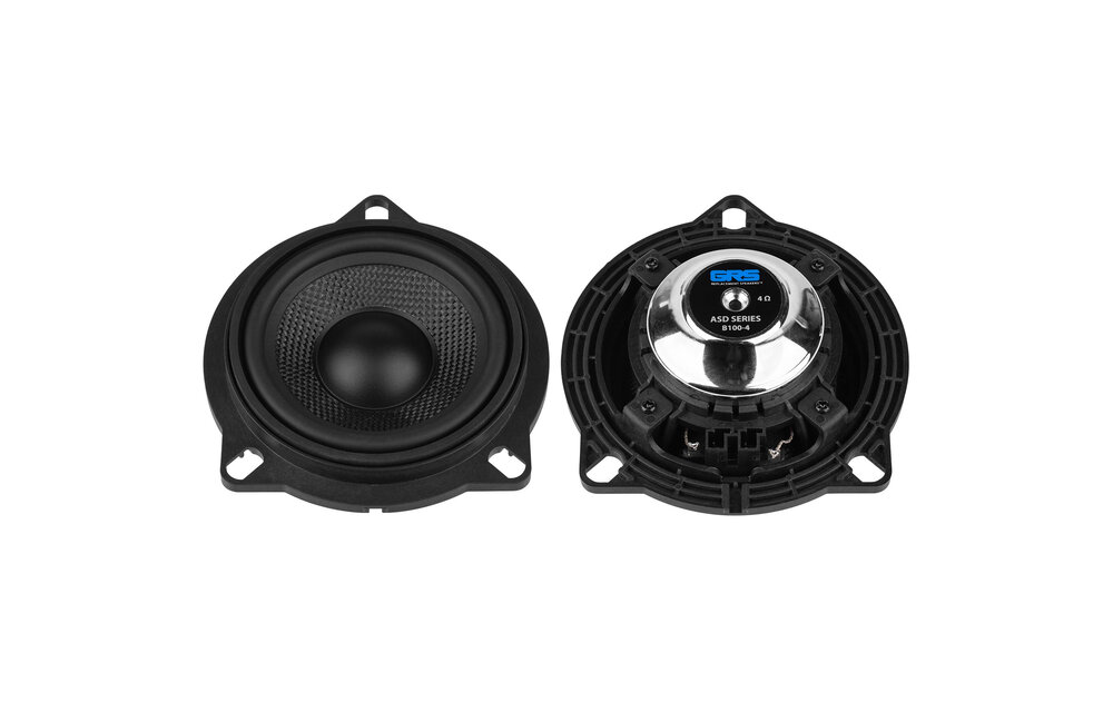 B100-4 ASD Series 4" Glass Fiber Cone Speaker Pair Upgrade Kit for Select BMW Models