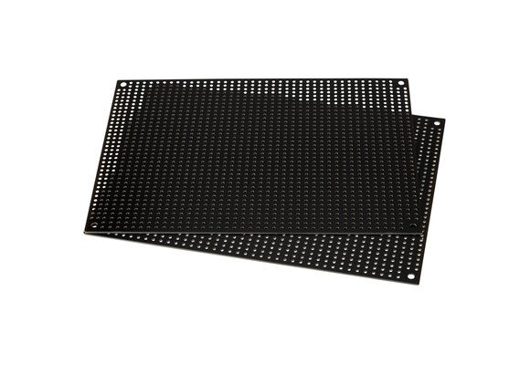 Black Perforated Crossover Board | Pair | 12,70 x 17,78 cm