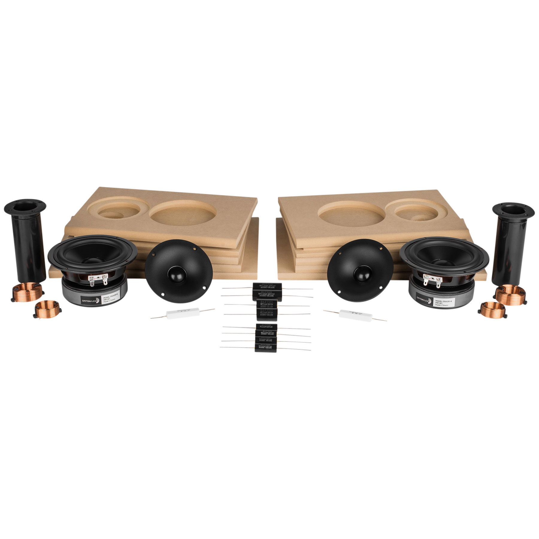 C-Note MT Bookshelf Speaker Kit Pair w/ Knock-Down Cabinets