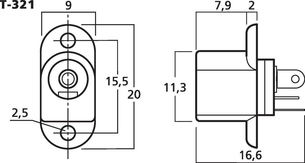 T-321 Low-Voltage Panel Jack