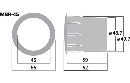 MBR-45 Bassreflex Tube | 45 x 62 mm