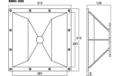 MRH-300 315 x 315mm Constant Directivity Horn