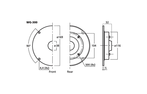 WG-300 6-1/2’’ Waveguide