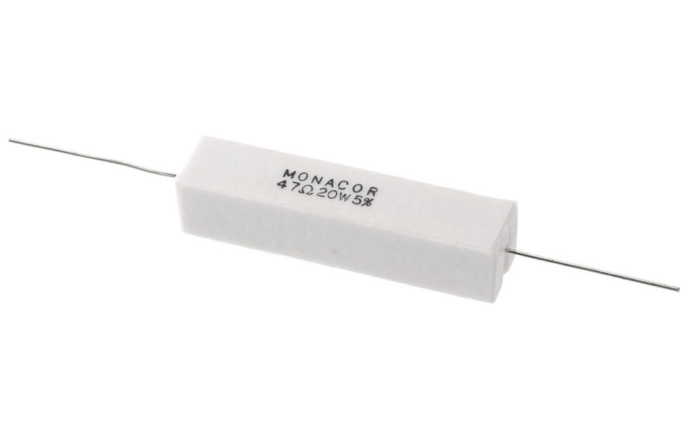 LSR-470/20 | 47 Ω | 20 W | 5% | High-Power Cement Resistor