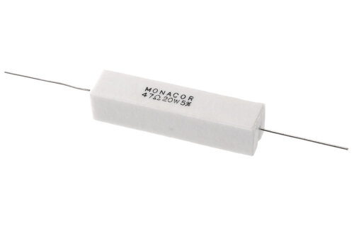 LSR-470/20 | 47 Ω | 20 W | 5% | High-Power Cement Resistor