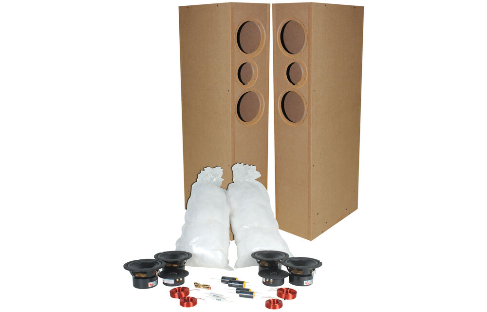 TriTrix MTM TL Tower Speaker Components And Cabinet Kit Pair