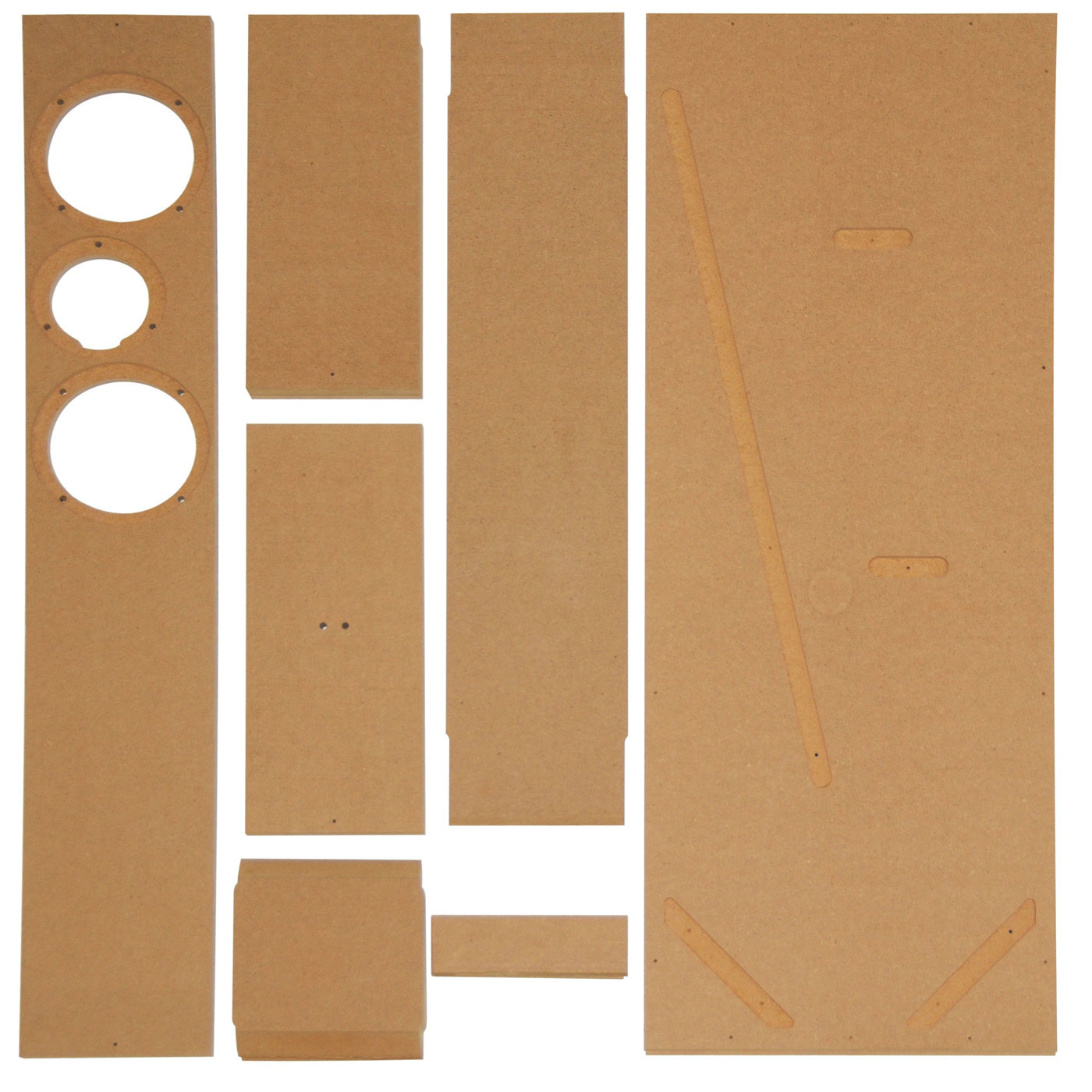 TriTrix MTM TL Tower Speaker Components And Cabinet Kit Pair