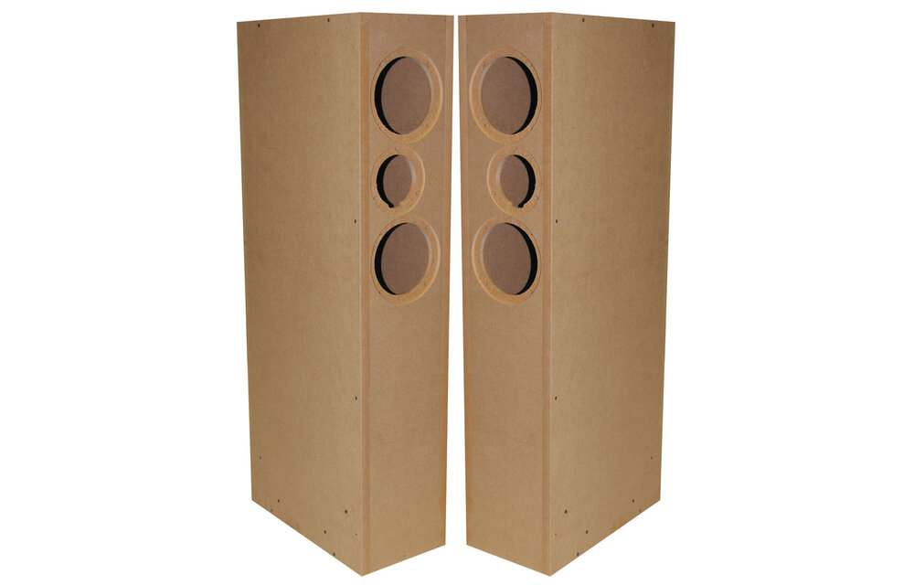 TriTrix MTM TL Tower Speaker Components And Cabinet Kit Pair