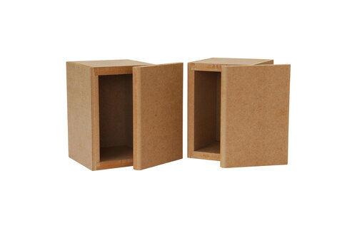 Knock-Down MDF 1,13 L . Micro Bookshelf Speaker Cabinet Pair