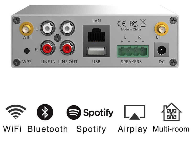 A50 Wi-Fi & Bluetooth 5.0 Stereo Amplifier With Multi-Room Support