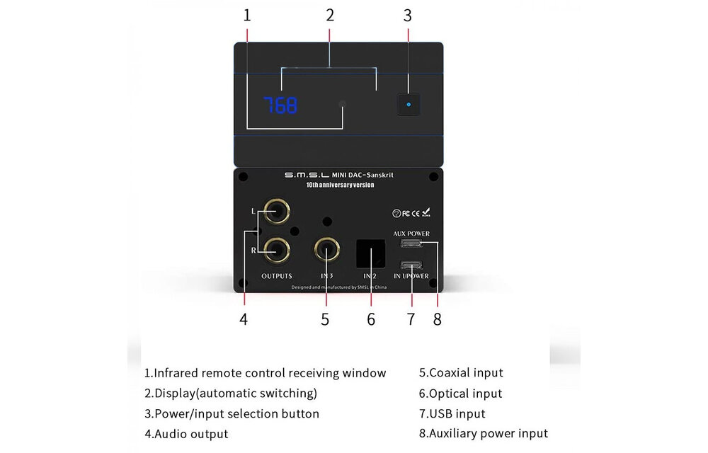 Sanskrit 10th MKII Small desktop AK4493 Audio DAC