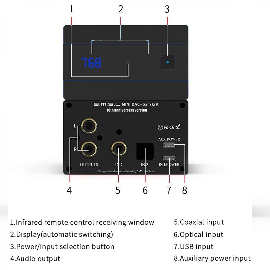 Sanskrit 10th MKII Small desktop AK4493 Audio DAC