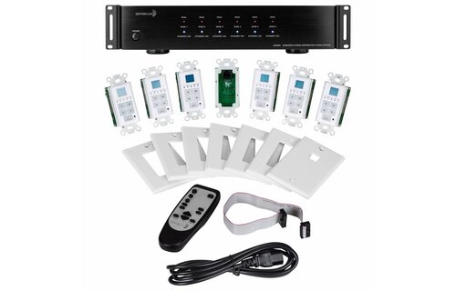 DAX66 6-Source 6-Room Distributed Whole House Audio System with Keypads 25 WPC