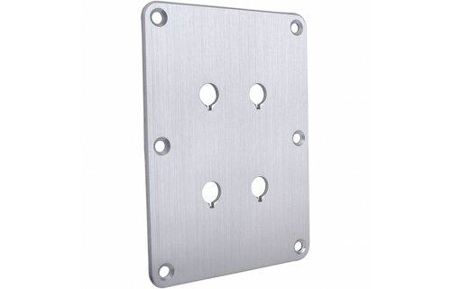 DBPP-SI Double Binding Post Plate Silver Anodized