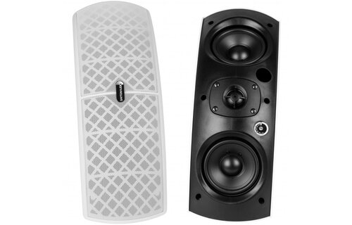 QS204W-4 Quadrant 70V / 100V Indoor/Outdoor Speaker Pair with 4 Ohm Bypass - White