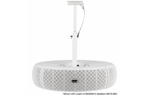 QS204PBW 4-Way Pole Mount Speaker Bracket for QS204W-4 Quadrant Speakers - White