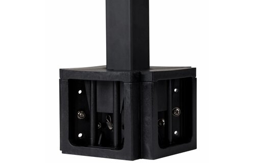 QS204PB 4-Way Pole Mount Speaker Bracket for QS204-4 Quadrant Speakers - Black