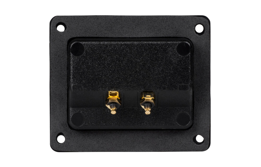 Gold Recessed 5-Way Banana Speaker Terminal Cup Rectangle