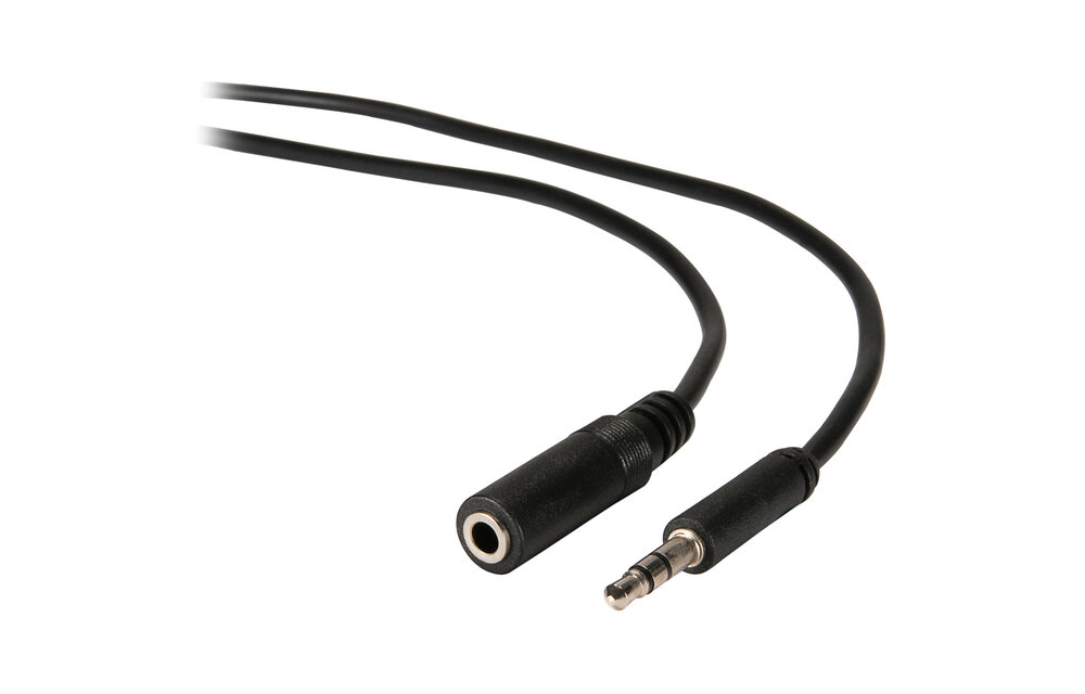 3.5mm Male to Female Slim-Plug Shielded Extension Cable 1.8 meter