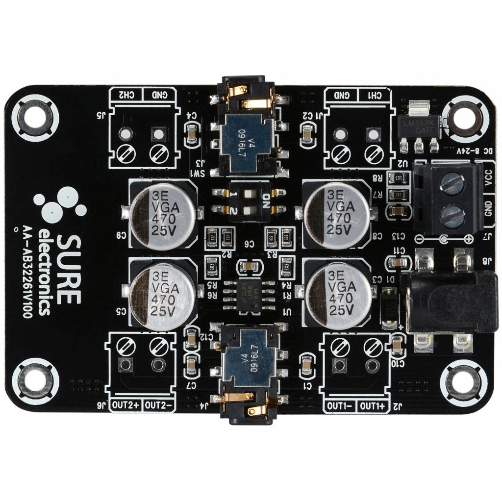 AA-AB32261 Stereo 2 x 150mW Class AB LM4881 Headphone Amplifier Board