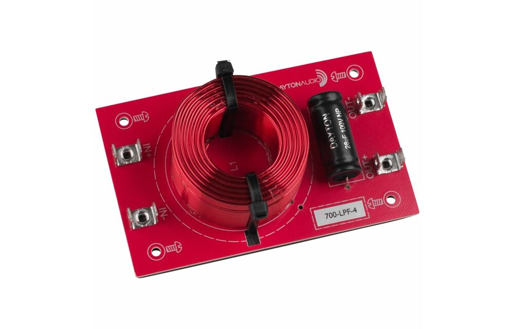 Low Pass Speaker Crossover 12 dB/Octave, 4 Ohm