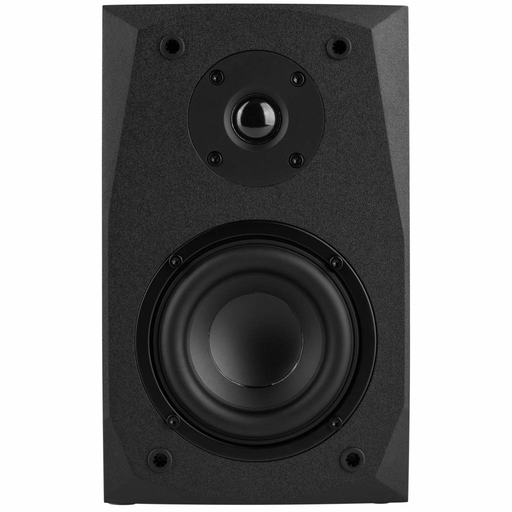 MK402BTX Powered Bluetooth 2-Way Bookshelf Speaker Pair with 3.5mm Aux In