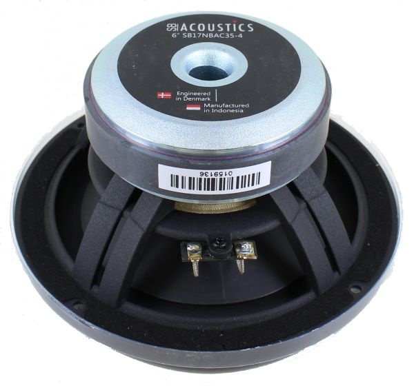 SB17NBAC35-4 6" Black Aluminum Cone Woofer