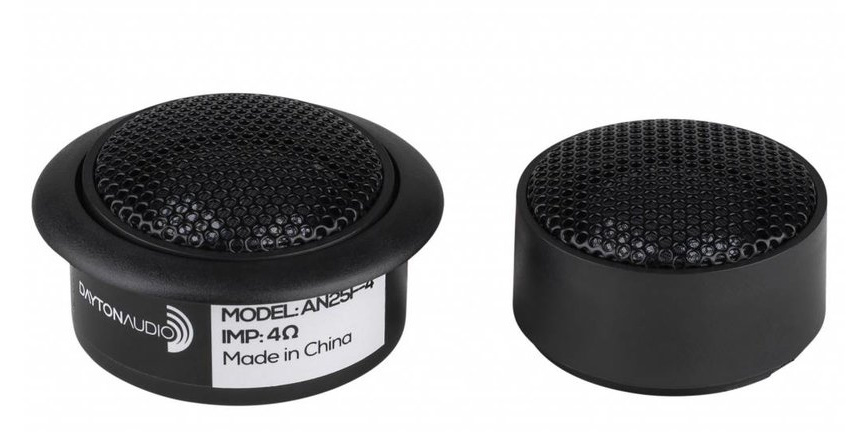 AN25F-4 1" Soft Dome Neodymium Car Audio Tweeter Pair 4 Ohm