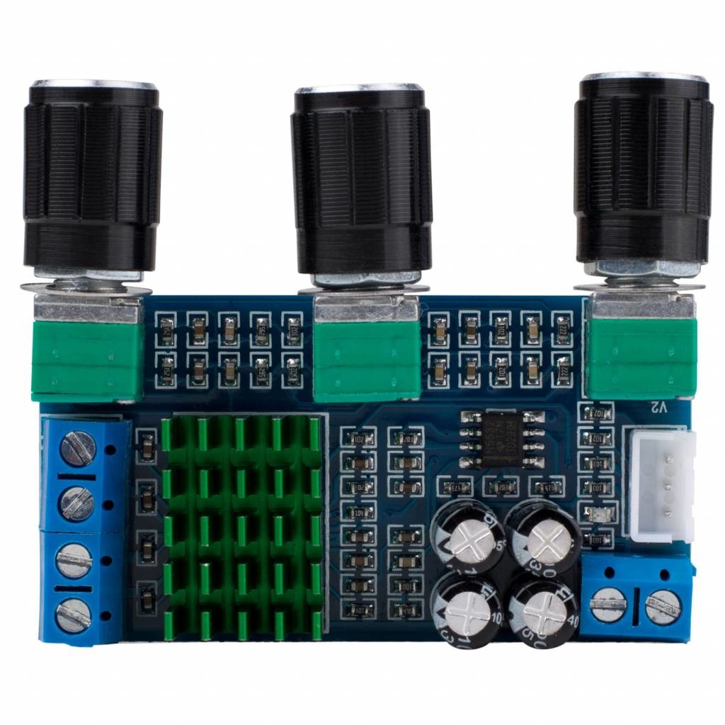 2 x 50W Class D Stereo Amplifier Board with Volume and Tone Controls - TPA3116D2