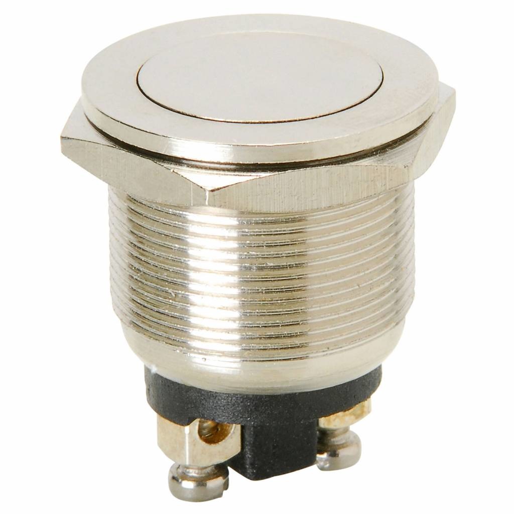 Momentary N.O. Metal Flat Push Button Switch