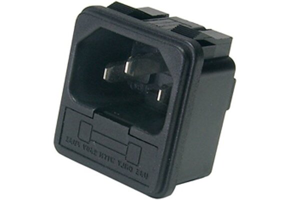 IEC AC Power Jack Chassis Mount with 10A Fuse Holder