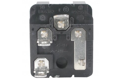 IEC AC Power Jack Chassis Mount with 10A Fuse Holder
