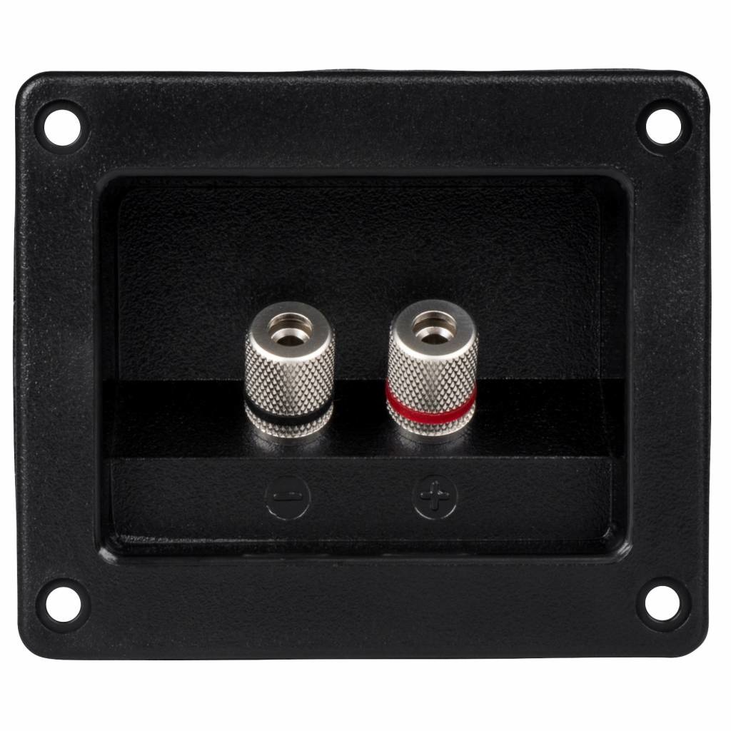 Speaker Terminal Cup 3-5/8" x 3-1/8" Satin Nickel Banana Binding Post